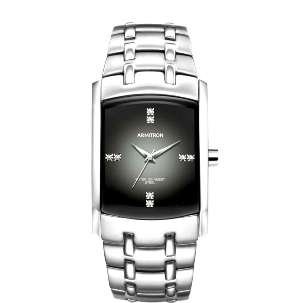 Men’s Armitron Genuine Crystal Accented Stainless Steel Dress Watch